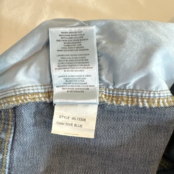 Wash Lab Vera Ankle Straight Jeans in Dive Blue Size 34 - Picture 6 of 8